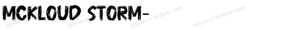 McKloud Storm字体转换